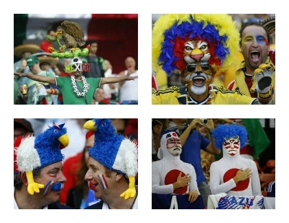 Muôn màu khuôn mặt cổ động viên mùa World Cup