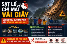 [INFOGRAPHIC] Đừng đánh đổi tính mạng để có video triệu view khi gặp sạt lở