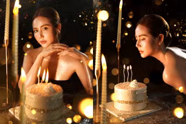 Huyền Lizzie mừng tuổi 35 bằng bộ ảnh dát vàng cực "bling"