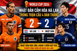 [INFOGRAPHIC] Nhật Bản hòa Hà Lan trong trận cầu hấp dẫn nhất World Cup 2026