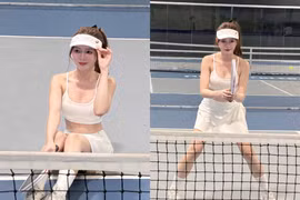 “Hot girl ảnh thẻ” Lan Hương khoe sắc vóc khỏe khoắn trên sân pickleball