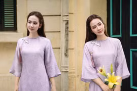 Huyền Lizzie dịu dàng xuống phố với tà áo dài, vẻ đẹp nền nã đầy cuốn hút