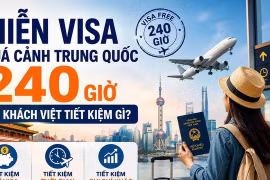 Quá cảnh Trung Quốc 240 giờ mở thêm dư địa tiết kiệm cho khách Việt