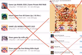 Chơi game lậu, người dùng đối mặt nguy cơ mất tài khoản và tiền