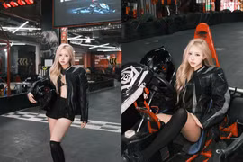 Lê Huyền Diệu khoe vóc dáng 'chuẩn Hàn', gây sốt ở trường đua xe go-kart