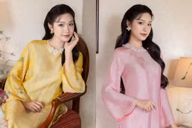 Doãn Hải My xinh đẹp trong áo dài truyền thống gây sốt mạng