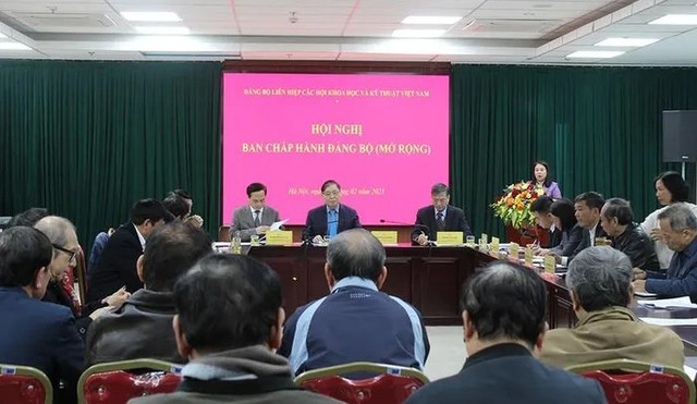 Hội nghị lần thứ nhất Ban chấp hành Đảng bộ Liên hiệp các hội Khoa học và Kỹ thuật Việt Nam (mở rộng) tổ chức ngày 21/2/2025. bacdung2.jpg