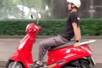 Thanh niên thả 2 tay, phóng xe tốc độ cao trên phố biển