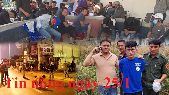 Tin nóng ngày 25/1: Trường gà cá cược bằng bia và thuốc lá