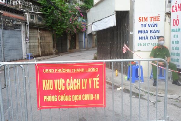 Cận cảnh nơi phong tỏa liên quan 21 ca mắc COVID-19 ở Hà Nội
