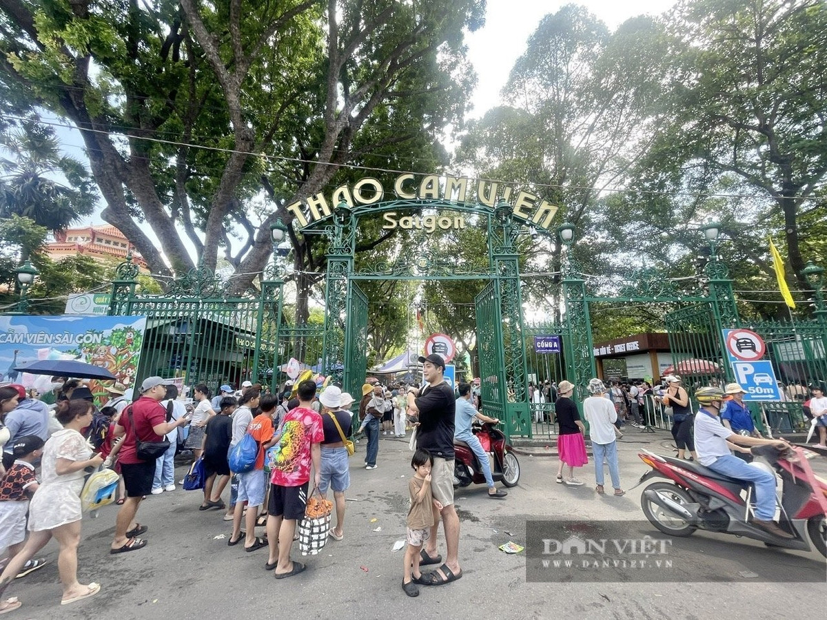 Trong ngày Quốc tế thiếu nhi, nhiều điểm vui chơi giải trí ở TP.HCM đều đông đúc. Tại Thảo Cầm Viên (quận 1), từ sáng sớm đã đông người dân đưa trẻ nhỏ đến tham quan.