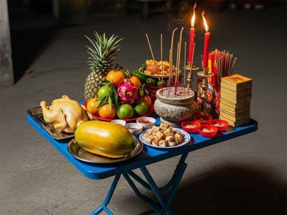 Mâm cúng trong nhà