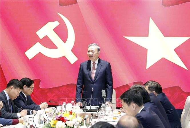 Tổng Bí thư Tô Lâm phát biểu chỉ đạo. Ảnh: Thống Nhất/TTXVN