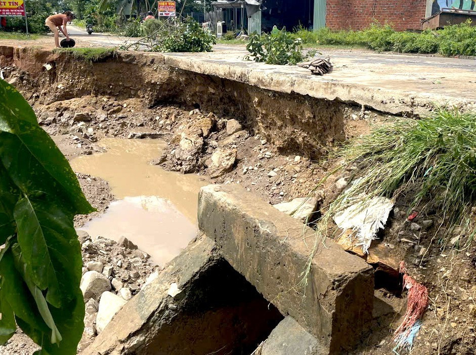 Khu vực hạ lưu sông Ba (phía tây tỉnh Gia Lai) bị thiệt hại nặng do nước chảy xiết.