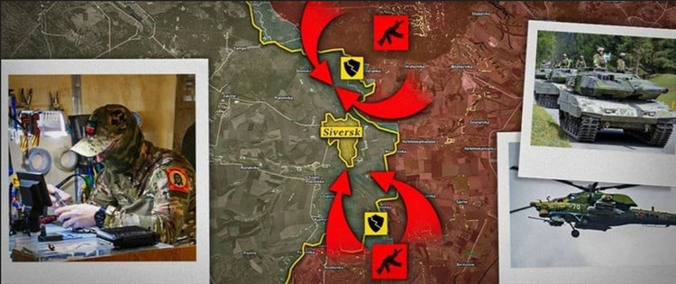Situace směrem na Seversk se tedy velmi rychle měnila, nejprve hrozba pro město přicházela z východu, poté ze severu a nyní byla jižní brána do Siversku dokořán otevřená. Pokud by RFAF dobyly dvě sousední vesnice Svjato-Pokrovske a Riznykivka, byly by nejen blízko Siversku, ale také by město pevně obklíčily z jihu. 14-9863.jpg