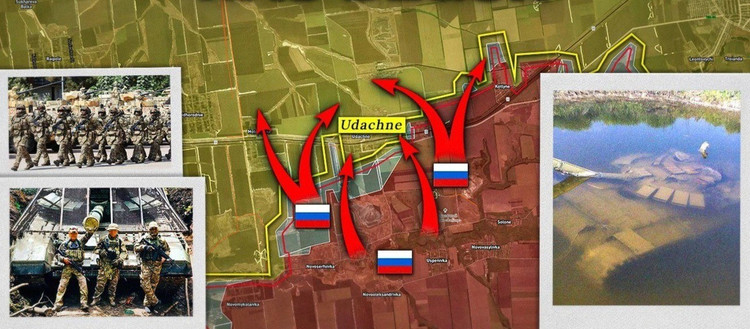On the opposite flank, the AFU formation was surrounded at the village of Udachnoye. The shock units of the RFAF Group Center broke through from Novosergeevka and controlled the supply route to Udachnoye from the Molodetskoye – Novopidhorodne line. 14.jpg