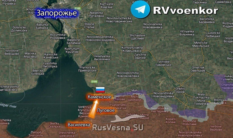Durante el asalto a Kámenskoye, las Fuerzas Armadas Rusas primero cruzaron por sorpresa el río Yanchekrak y luego capturaron la aldea de Kámenskoye, construida al estilo de una zona urbana. Desde esta cabeza de puente, los rusos atacaron la aldea de Plavni y controlaron la carretera hacia las afueras del sur de Stepnogorsk. 14-2274.jpg