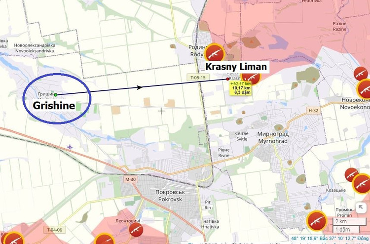 Mientras tanto, el canal ucraniano Muchnoy, citando a una fuente interna del Estado Mayor de las Fuerzas Armadas de Ucrania (FAU), reveló en línea un impactante movimiento. Fuerzas especiales rusas y grupos de reconocimiento encubiertos irrumpieron desde Krasny Liman, en el este, hasta la aldea de Grishine, en el noroeste de Pokrovsk. Aún no hay información fiable sobre si se trató de una penetración a gran escala o simplemente de un reconocimiento armado. 11-6718.jpg