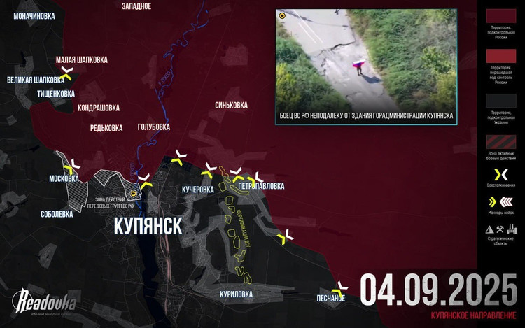 Dies stellt eine beispiellose Bedrohung für das ukrainische Militär dar. Angesichts der aktuellen Verlustrate von zwei bis drei Verteidigungsstellungen pro Tag ist es möglicherweise nur eine Frage der Zeit, bis Kupjansk fällt. 14.jpg