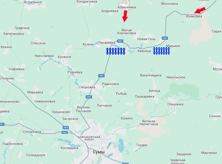 最近数日間のロシア空軍によるスミ地域での活発な攻撃により、ウクライナ軍のプチヴリ-スミ、コノトープ-スミ、キエフ-スミルートに沿った軍事兵站輸送ルートが混乱する恐れがある。 8.jpg