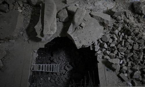 Một góc bên trong viện bảo tàng ở thành phố Mosul ngày 2/4/2017.