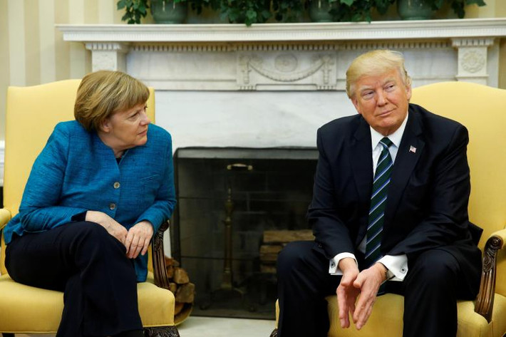 Ngày 17/3, ông Trump đã hội đàm với Thủ tướng Đức Angela Merkel.