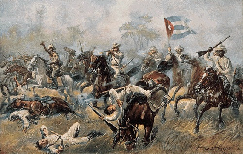 3. Cuộc chiến Tây Ban Nha – Mỹ (1898-1899): Nguyên nhân của cuộc chiến này chính là sự kiện đánh chìm tàu sân bay USS Maine, vào ngày 21/4/1898, Mỹ đã tuyên chiến với Tây Ban Nha. Cuộc chiến này kéo dài tới 12/1898, Cuba độc lập cũng như Guam và Puerto Rico rơi vào tay Mỹ. Mỹ đã dùng 20 triệu đô la để mua Philipines. Tuy nhiên hậu quả của các cơn sốt vàng da, sốt rét dẫn đến cái chết cho nhiều người. Cái giá của cuộc chiến đó phải tầm gần 7 tỉ đô la Mỹ tính theo giá hiện tại.