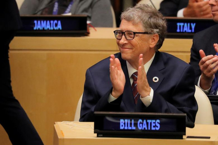 Nhà sáng lập Microsoft Bill Gates tham dự cuộc họp cấp cao về tài chính của Tổng thư ký Liên Hợp Quốc Antonio Guterres.