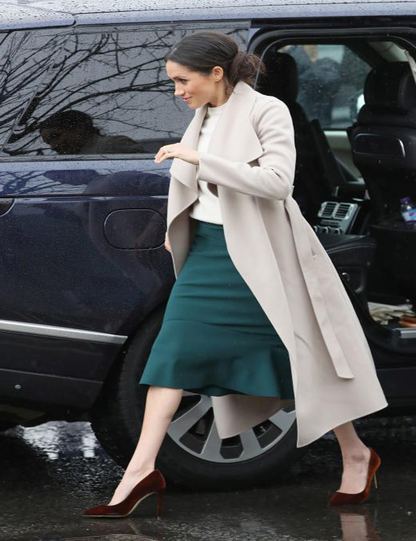 Meghan Markle thăm một công viên khoa học ở Belfast, Bắc Ireland, ngày 23/3/2018.