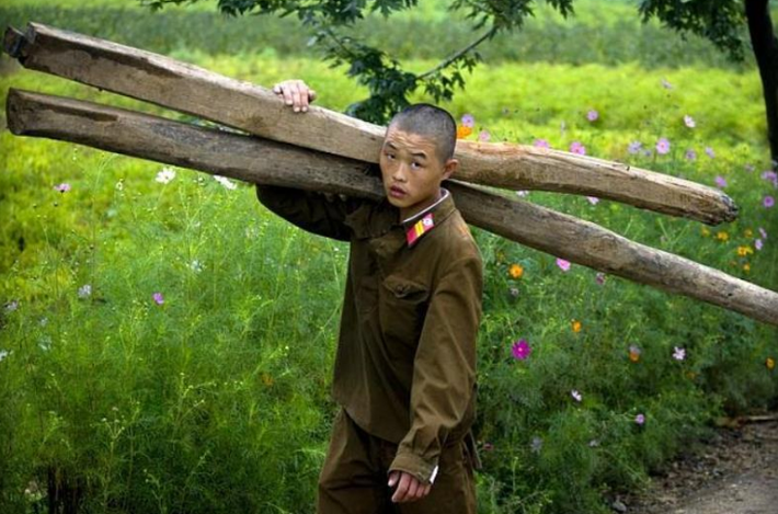 Thực trạng binh sĩ Triều Tiên phải lao động để kiếm tiền khá phổ biến.