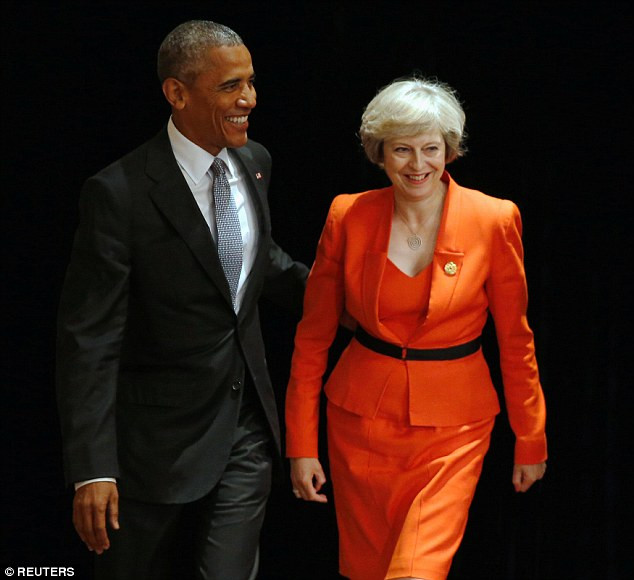 Được biết, đây là Hội nghị Thượng đỉnh G20 cuối cùng mà Tổng thống Mỹ Barack Obama tham dự và là lần đầu tiên nữ Thủ tướng Anh Theresa May tham gia. Ảnh: Reuters.