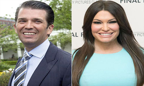 Gần đây, tờ báo Daily Mail dẫn nguồn tin xác nhận rằng Donald Trump Jr., con trai cả của Tổng thống Trump, đang hẹn hò người dẫn chương trình Fox News (Mỹ) Kimberly Guilfoyle. Ảnh: Yahoo News.