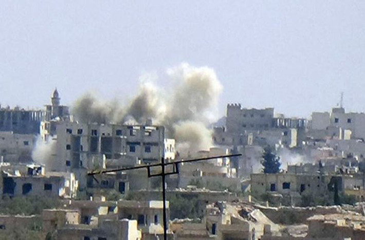 Bản báo cáo nêu rõ, liên quân Mỹ đã không kích căn cứ Quân chính phủ Syria tại ngôi làng al-Halba, cách thành phố Palmyra khoảng 70 km. Ảnh: Veterans Today.