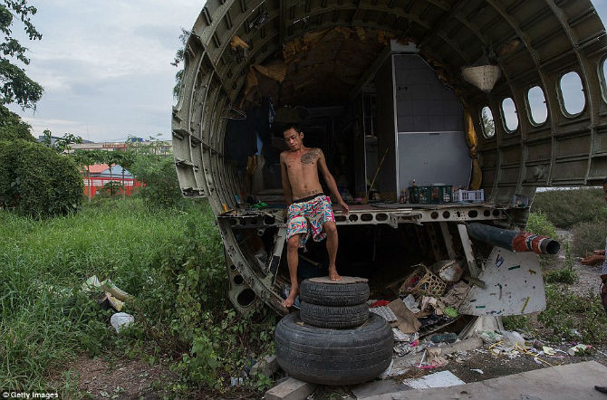 “Căn nhà” đơn sơ của một gia đình.