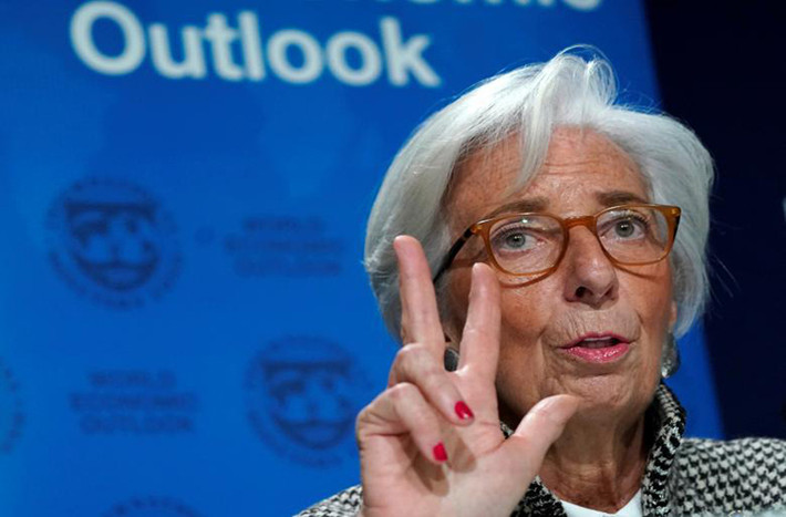 Bà Christine Lagarde, Tổng Giám đốc của Quỹ Tiền tệ Quốc tế (IMF). Bà là Bộ trưởng Kinh tế, Công nghiệp và Việc làm đương nhiệm của Pháp.