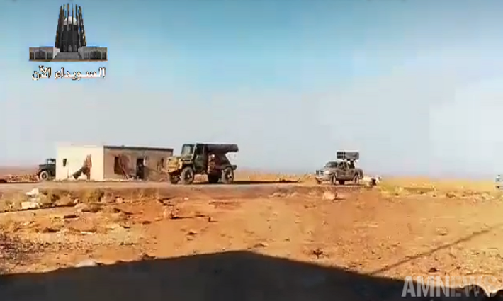 Trong diễn biến khác trên chiến trường Syria, Quân đội Syria đang chuẩn bị cho chiến dịch quân sự sắp tới ở chiến trường Idlib-Hama, sau thắng lợi trước nhóm IS ở vùng núi chiến lược al-Safa, tỉnh Sweida. Ảnh: AMN.