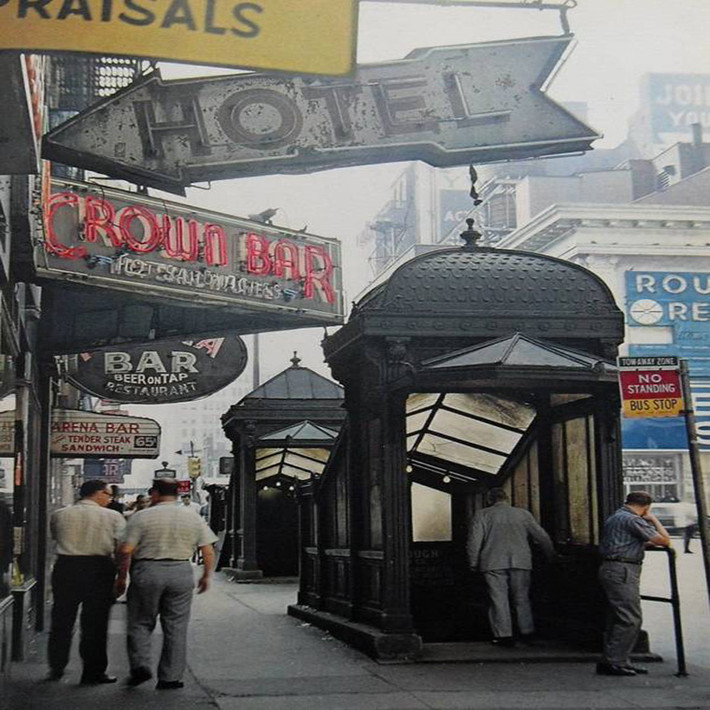 Một góc phố ở thành phố New York trong bức ảnh chụp năm 1960.
