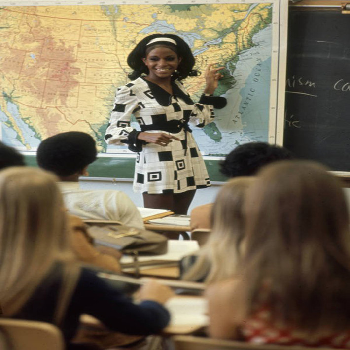 Bên trong một lớp học trung học ở Denver, bang Colorado, năm 1969.