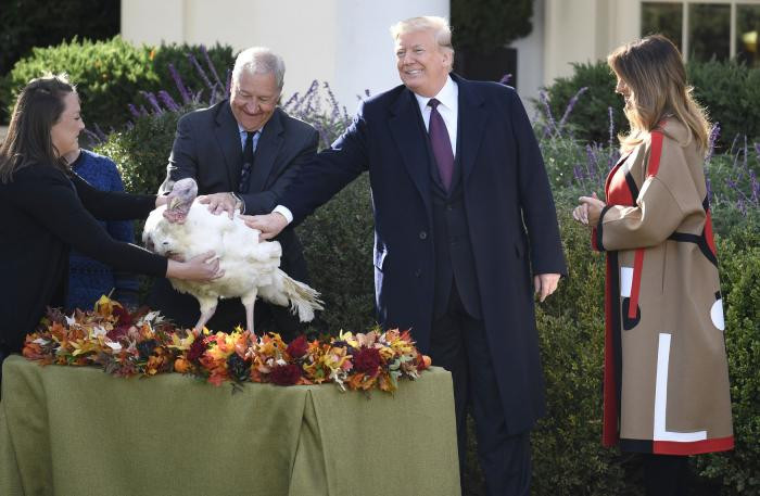Trong thông điệp đặc biệt gửi đến người dân Mỹ, Tổng thống Trump chúc tất cả mọi người có một dịp Lễ Tạ ơn vô cùng hạnh phúc. Ảnh: UPI.