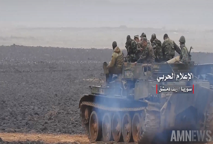 Hãng thông tấn SANA (Syria) xác nhận, Quân đội Syria đã đạt được những thắng lợi đáng kể tại vùng núi al-Safa và rằng những cứ điểm cao nhất trong khu vực này hiện đã nằm dưới sự kiểm soát của lực lượng chính phủ Damascus. Ảnh: AMN.