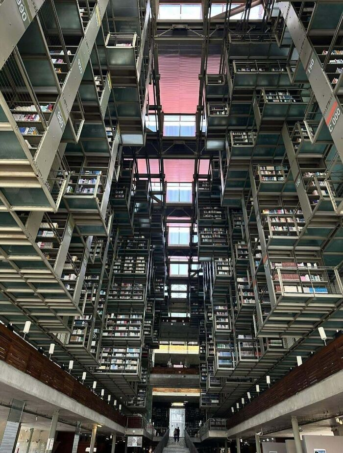 Bức ảnh này chụp thư viện Vasconcelos ở thành phố Mexico.
