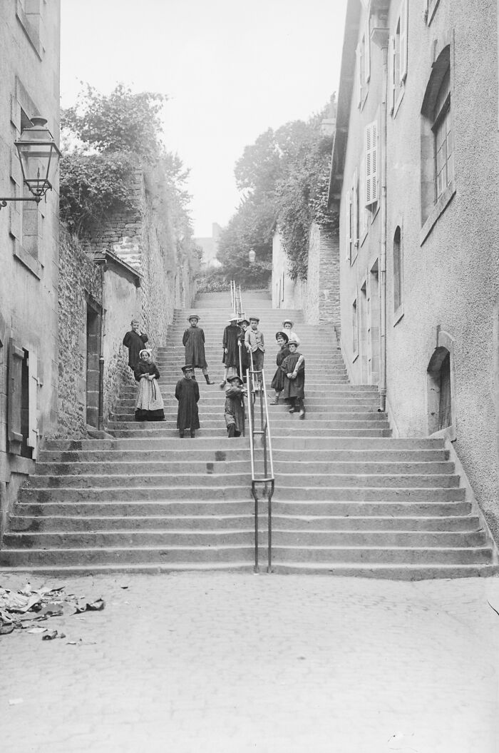 Phố Quimperlé Chambriers, Pháp, trong bức ảnh được chụp vào những năm 1900.