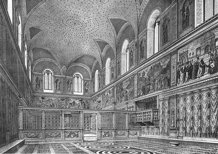 Nhà nguyện Sistine được Giáo hoàng Sixtus IV cho xây dựng vào năm 1473 - 1481, do kiến trúc sư Giovanni dei Dolci thiết kế. Ảnh: Wikipedia.