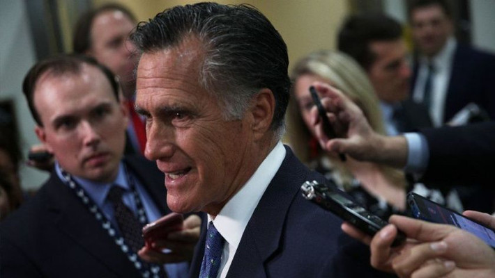 Tháng 1/2019, ông Romney tuyên thệ trở thành Thượng nghị sĩ Mỹ của Đảng Cộng hòa đến từ bang Utah. Ảnh: LAT.