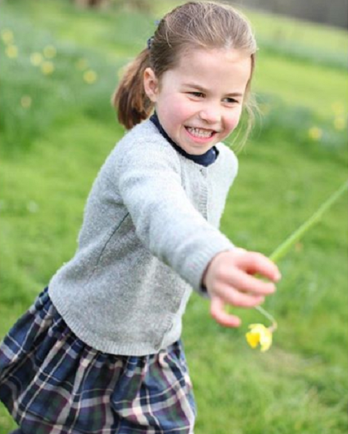 Công chúa Charlotte vui đùa tại khu vườn của gia đình ở Norfolk.