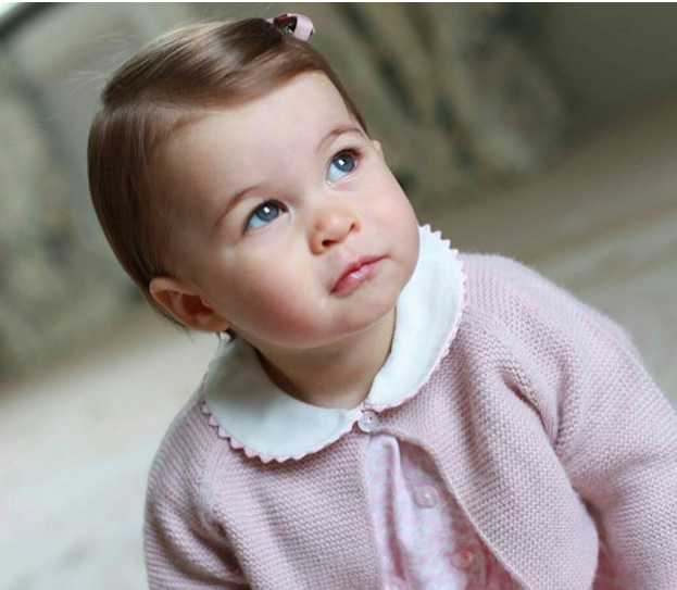 Khuôn mặt bầu bĩnh đáng yêu của Công chúa Charlotte.