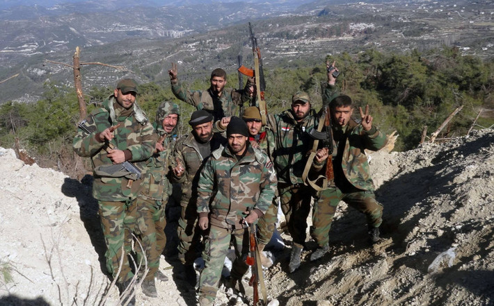 Lực lượng chính phủ Syria đã triển khai quân tiếp viện tới đây. Khu vực nằm ở Đông Bắc Latakia này dự báo sẽ trở thành mục tiêu tiếp theo trong chiến dịch quân sự quy mô lớn sắp diễn ra của Quân đội Syria ở phía tây bắc nước này. Ảnh: SF.