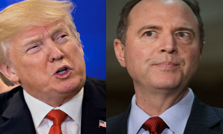 Ngày 30/9, Tổng thống Trump chỉ trích Chủ tịch Ủy ban Tình báo Hạ viện Adam Schiff, cho rằng nghị sĩ này nên bị bắt giữ vì tội phản quốc. Trước đó, ông Trump đã kêu gọi ông Adam Schiff từ chức vì "bôi nhọ" danh dự của tổng thống. Ảnh: Wrap.