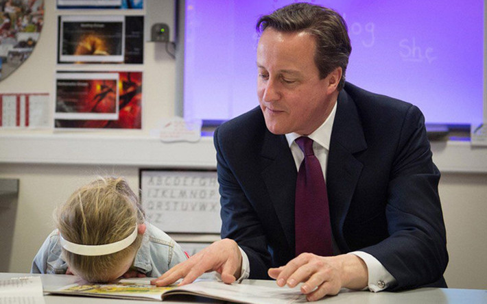 Cựu Thủ tướng Anh David Cameron dường như đã rất cố gắng nhưng với trẻ em, không thích có nghĩa là không thích!