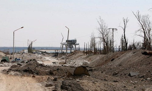 Đập Tabqa đã bị hư hại trong chiến tranh.
